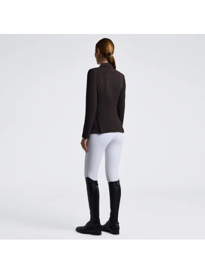 Americana de concurso marrón oscuro (Espresso) ligera con cremallera para mujer R-EVO - Cavalleria Toscana - imagen 3