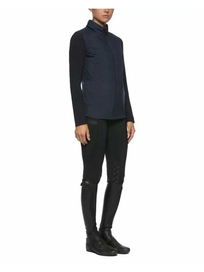 Veste matelassée coupe-vent bleu marine avec capuche pour femme - Cavalleria Toscana