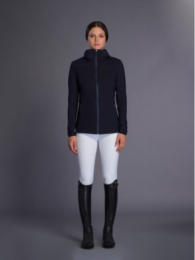 Coupe-vent bleu marine avec capuche pour femme - Cavalleria Toscana Revolution