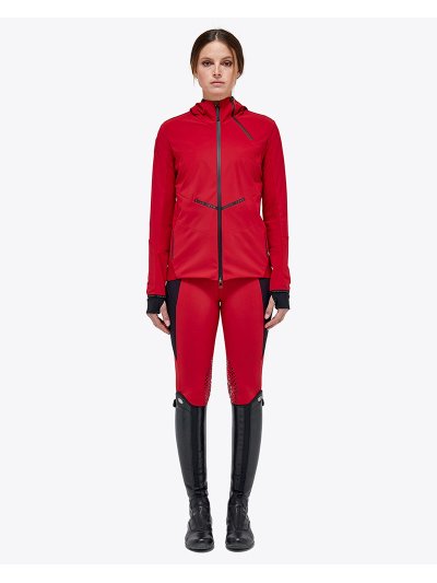 Softshell cortavientos rojo con detalles en negro para mujer - Revo - Cavalleria Toscana
