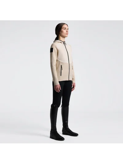 Chaqueta Softshell de punto técnico beige para mujer - Cavalleria Toscana - imagen 2