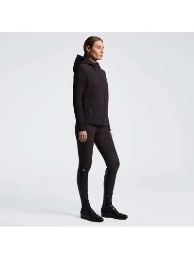 Veste softshell en maille technique marron foncé (Espresso) à capuche pour femme Revolution - Cavalleria Toscana - imagen 2