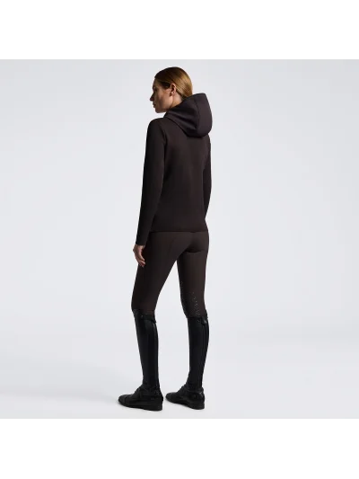 Veste softshell en maille technique marron foncé (Espresso) à capuche pour femme Revolution - Cavalleria Toscana - imagen 3