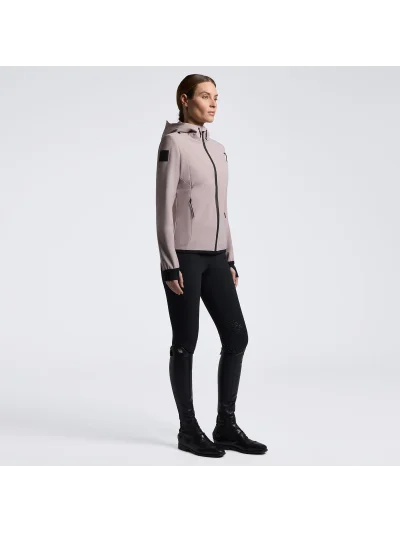 Powder pink (Cipria) hooded softshell jacket for women - Cavalleria Toscana - imagen 2
