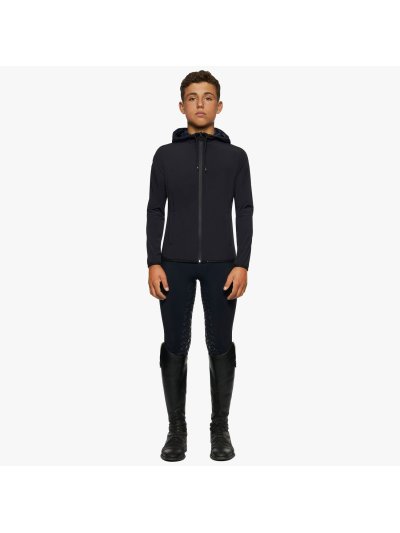 Chaqueta cortavientos impermeable negra junior unisex - Cavalleria Toscana