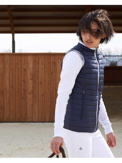 Gilet matelassé ultraléger bleu marine pour femme - Cavalleria Toscana