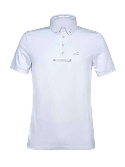 Polo de compétition à manches courtes blanc pour homme - Eldsone - Equiline