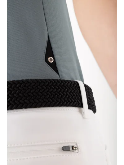 Polo de competición de manga corta Verde para hombre EQCILORT - Equiline - imagen 2