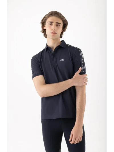 Navy polo shirt for men - Equiline - imagen 4