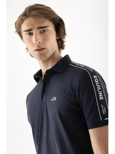 Navy polo shirt for men - Equiline