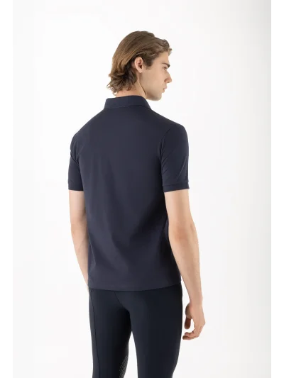 Navy polo shirt for men - Equiline - imagen 2