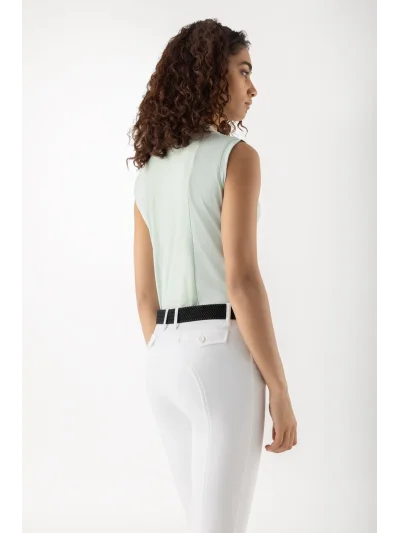 Polo sin mangas verde para mujer EQCRAVING - Equiline - imagen 4