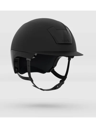 Matt black riding helmet with glossy front detail (Black Matt) Kooki - Kask