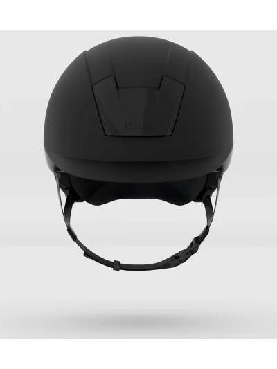 Matt black riding helmet with glossy front detail (Black Matt) Kooki - Kask - imagen 2