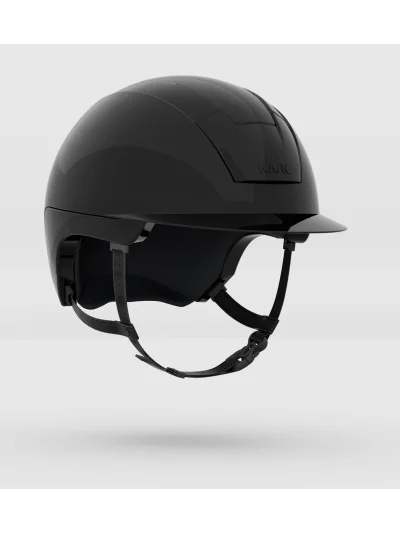 Casque d'équitation noir brillant (Black Shine) Kooki - Kask