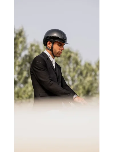 Casque d'équitation noir brillant (Black Shine) Kooki - Kask - imagen 4