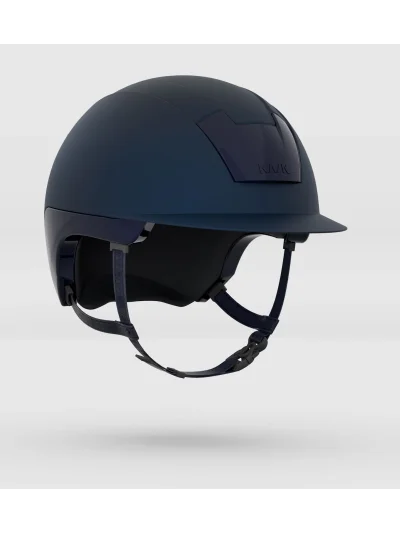 Casque d'équitation bleu marine mat avec détail frontal brillant (Navy Matt) Kooki - Kask