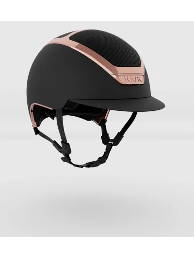Matt black riding helmet with rose gold chrome (Black Everyrose) Dogma Chrome - Kask