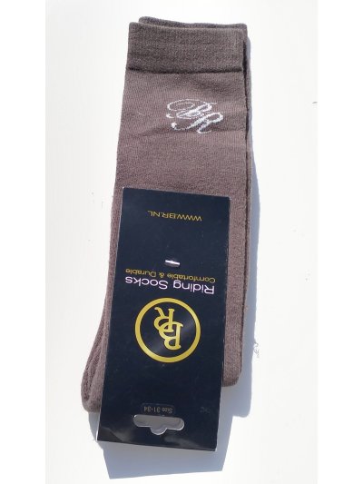Chaussettes hautes marron avec logo argenté - Lanzhou - BR