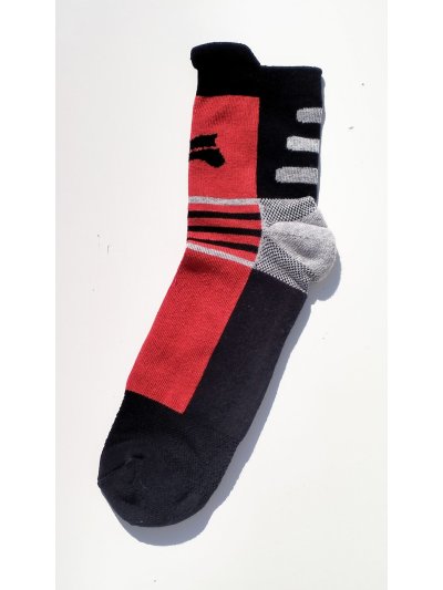 Chaussettes bajos deportivos noir, gris et rouge - Sporty - Euro-Star