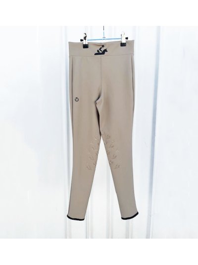 Leggings d'équitation beige (grip aux genoux) pour fille - Cavalleria Toscana