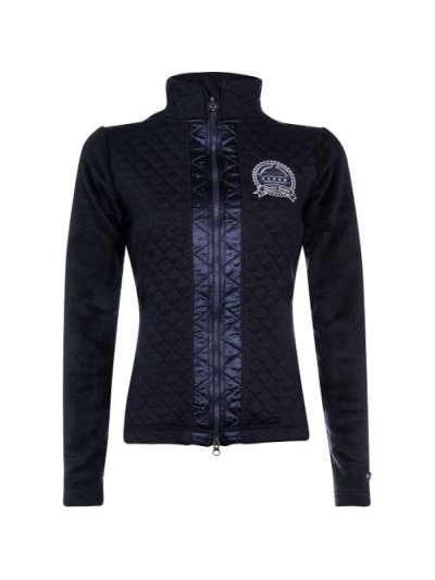 Veste bleu marine avec mezcla de tejidos et escudo argenté sur la poitrine pour femme modèle Snowden - Imperial Riding