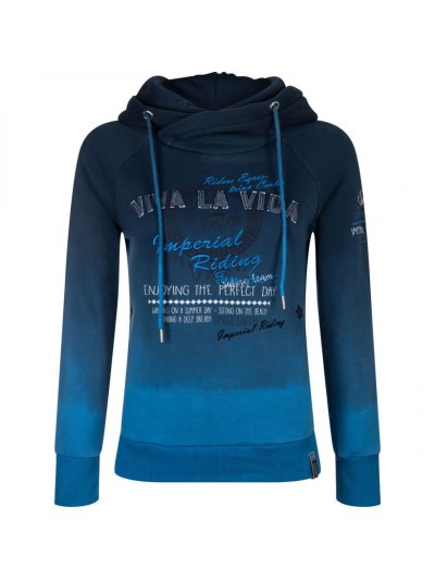 Sweat bleu marine en dégradé avec capuche pour femme - Parcival - Imperial Riding