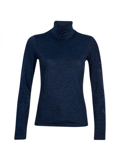 T-shirt en tissu technique bleu marine avec col haut pour femme modèle Risk it - Imperial Riding