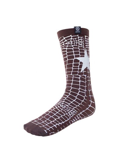 Chaussettes techniques marron avec imprimé animal blanc modèle Adventure - Imperial Riding