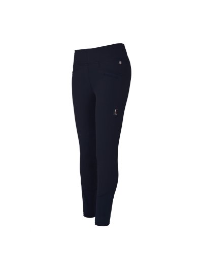 Pantalons pull-on bleu marine avec ceinture large et élastique et grip silicone à fond intégral modèle Katja - Kingsland Classic