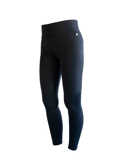 Leggings d'équitation bleu marine (grip à fond intégral) pour fille - KLkemmie - Kingsland Classic