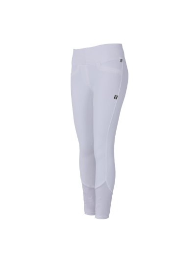 Pantalons pull-on blanc avec ceinture large et élastique et grip silicone aux genoux modèle Katja - Kingsland Classic