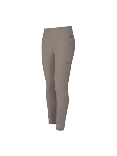 Pantalons pull-on beige avec ceinture large et élastique et grip silicone aux genoux modèle Katja - Kingsland Classic
