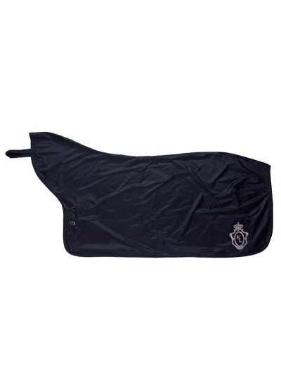 Couverture imperméable légère d'extérieur noir et orange (0g, 600D) pour cheval - MIO