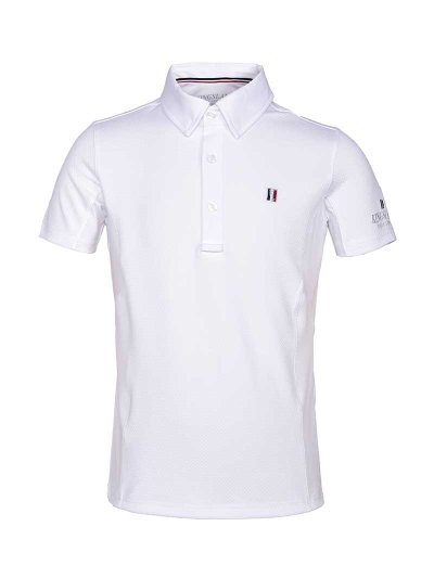 Polo clásico de compétition à manches courtes en Leggings technique blanche pour garçon - Kingsland Classic