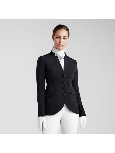 Veste de compétition noire avec col de daim et brillants pour femme - Fairen - Kingsland Classic Master