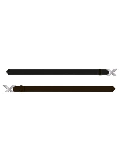 Ceinture en cuir réversible noir et marron foncé pour femme modèle Allegra de Kingsland Dressage Classic