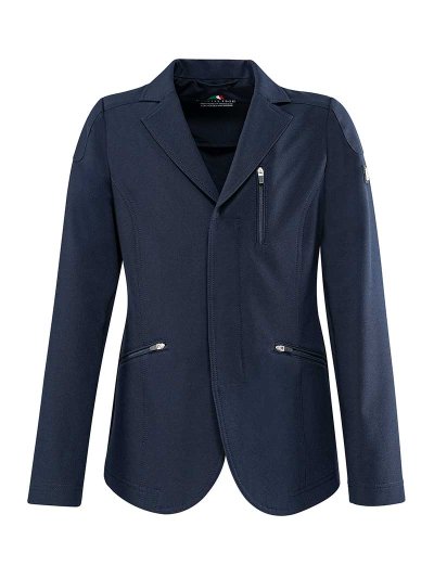 Veste de compétition bleu marine avec boutons cachés pour garçon - Jordy - Equiline