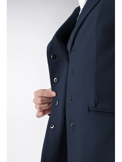 Chaqueta de competición azul marino para niña EQGINGA - Equiline - imagen 2