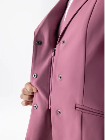 Pink (Daybreak) airbag-compatible competition jacket for girls EQGALA - Equiline - imagen 3