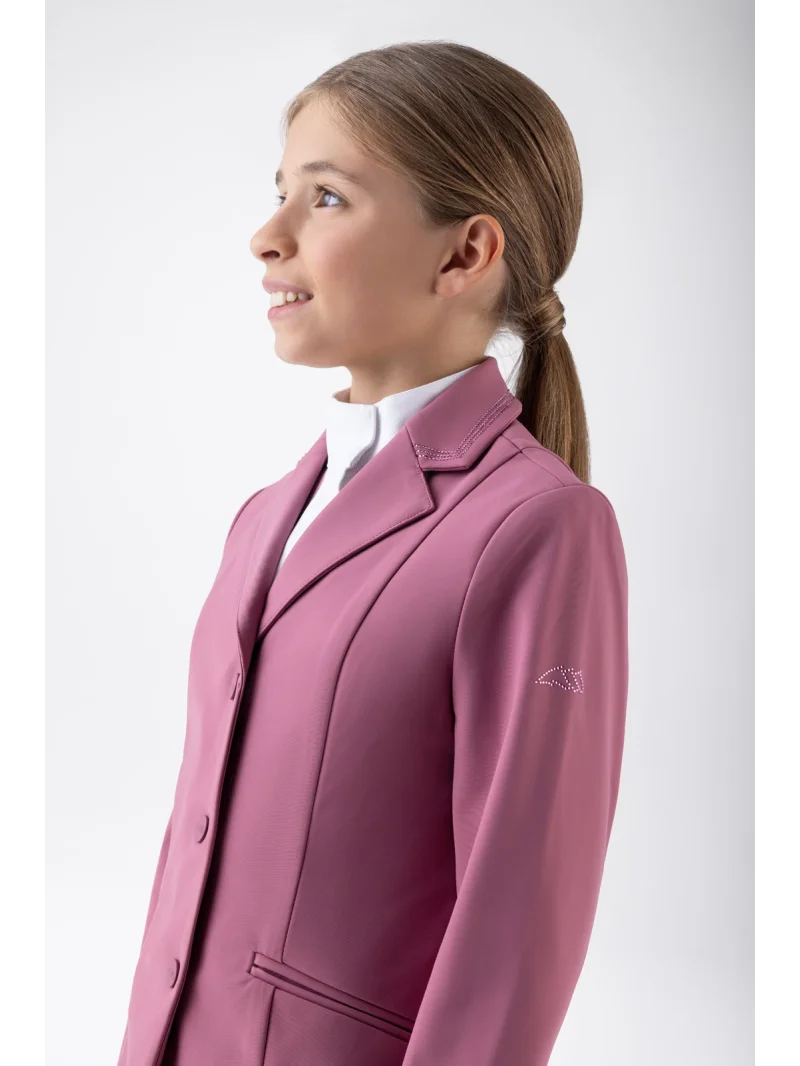 Pink (Daybreak) airbag-compatible competition jacket for girls EQGALA