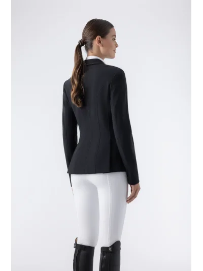 Chaqueta de competición perforada negra con cristales para mujer EQGARCIA - Equiline - imagen 4