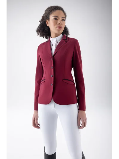 Veste de concours rouge (Alpine Plum) compatible airbag pour femme EQCAT - Equiline - imagen 2