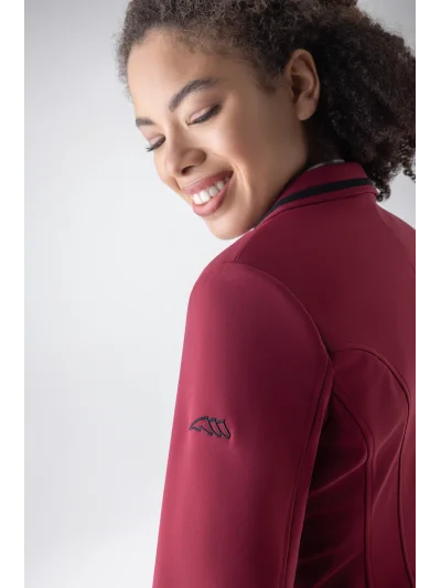 Veste de concours rouge (Alpine Plum) compatible airbag pour femme EQCAT - Equiline - imagen 3