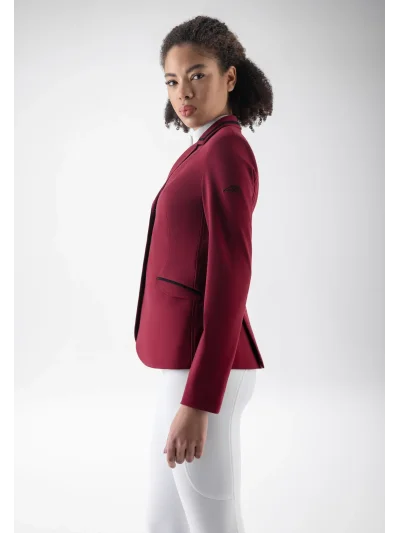 Veste de concours rouge (Alpine Plum) compatible airbag pour femme EQCAT - Equiline - imagen 4
