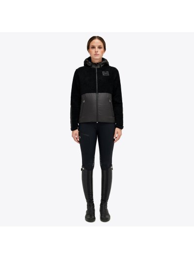 Chaqueta en felpa y nailon con el logo de CT Academy en el pecho para mujer - Cavalleria Toscana