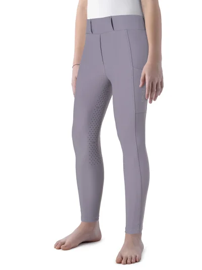 Leggings de montar Full Grip malva para niña EQGENSIF - Equiline