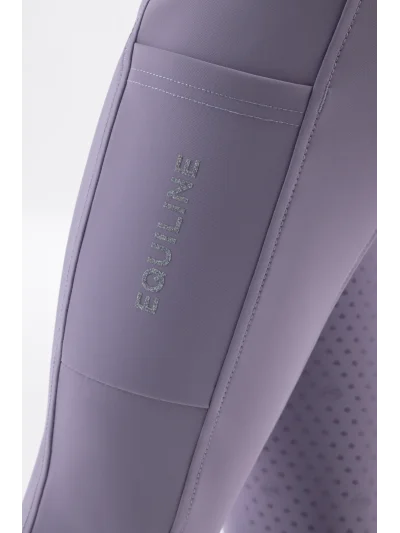 Leggings de montar Full Grip malva para niña EQGENSIF - Equiline - imagen 3