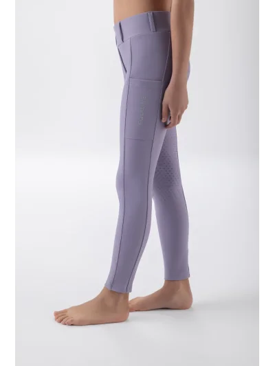 Leggings de montar Full Grip malva para niña EQGENSIF - Equiline - imagen 4