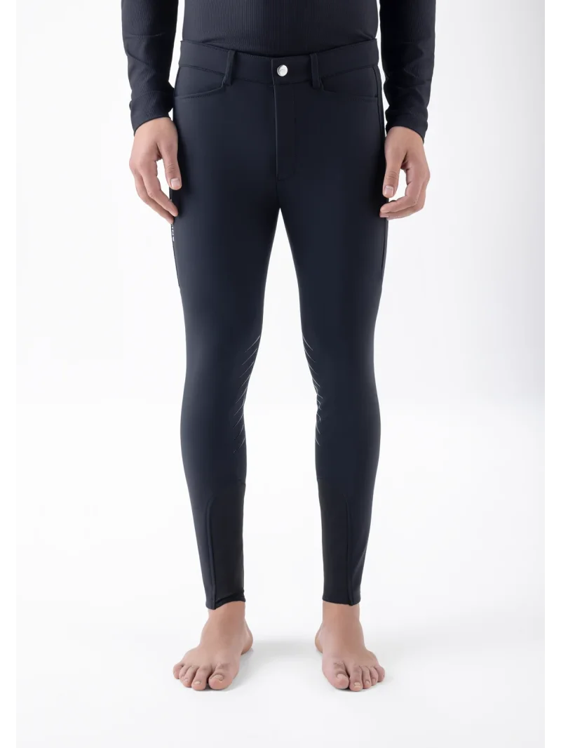 Navy winter knee-grip riding breeches for men EQCHERAK